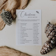 Rustic Christmas Game Printable Movie Trivia