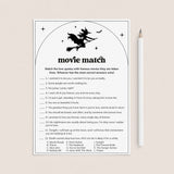 Witchy Bridal Shower Game Movie Match Up Printable by LittleSizzle