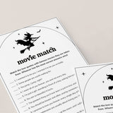 Witchy Bridal Shower Game Movie Match Up Printable