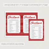 Christmas Movie Match with Answer Key Printable