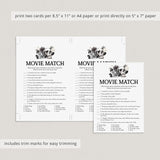 Bride or Die Theme Party Game Romantic Movie Match with Answers