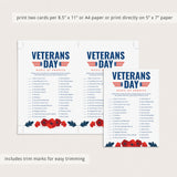 Music of America Match Up Game for Veterans Day Printable