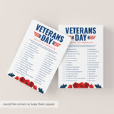Music of America Match Up Game for Veterans Day Printable