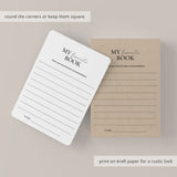 Book Club Reading List Card Printable | My Favorite Books