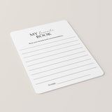 Book Club Reading List Card Printable | My Favorite Books