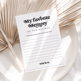 Printable My Favorite Memory Card for Retirement Party