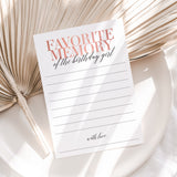 Favorite Memory With The Birthday Girl Cards Printable
