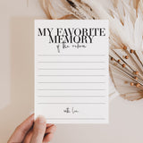 My Favorite Memory Of The Retiree Cards Printable