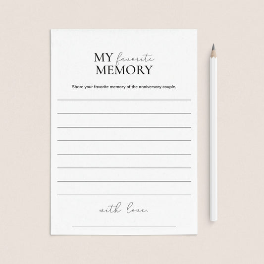 My Favorite Memory Anniversary Cards Printable by LittleSizzle