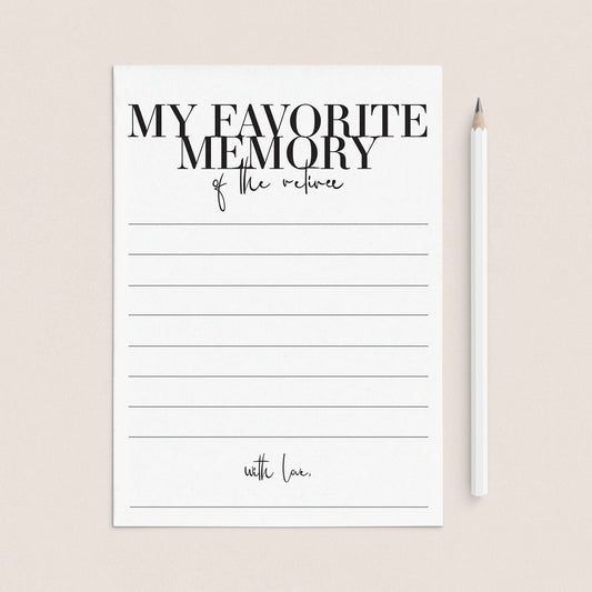 My Favorite Memory Of The Retiree Cards Printable