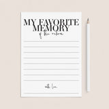 My Favorite Memory Of The Retiree Cards Printable