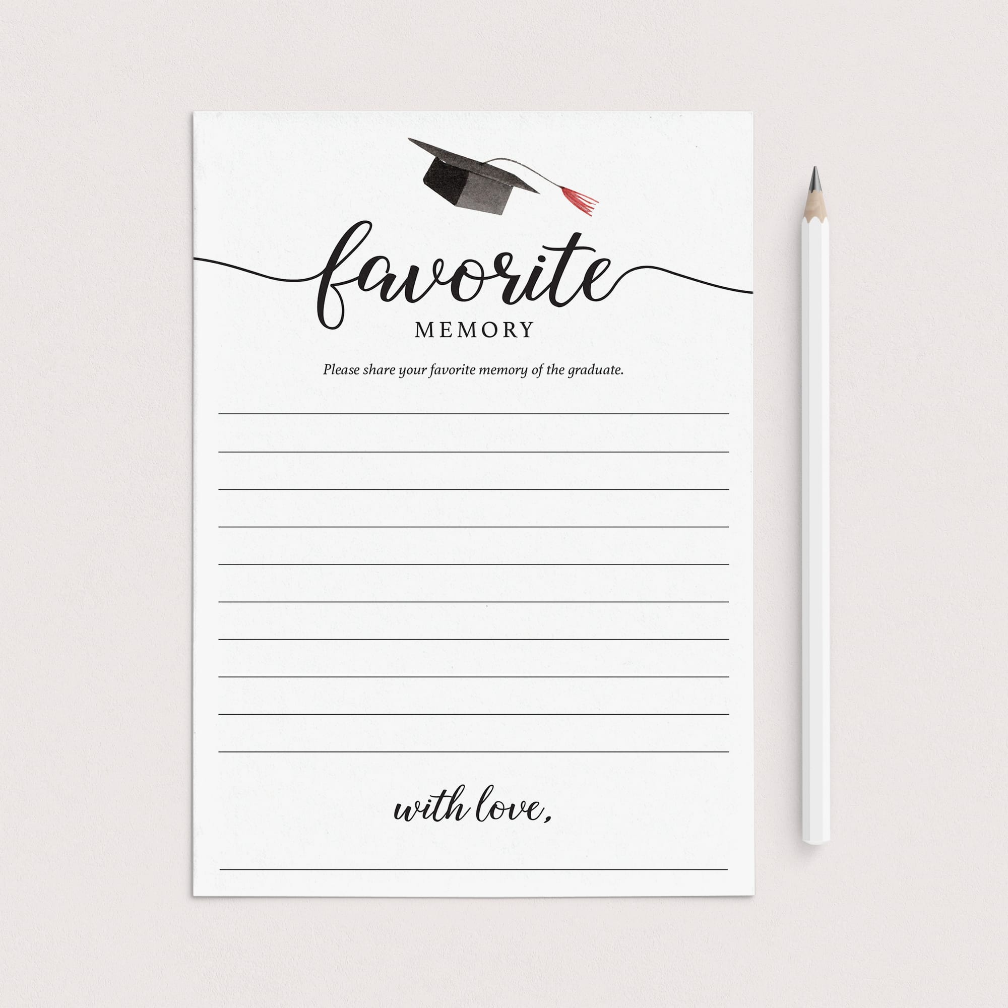 Favorite Memory Of The Graduate Cards Printable by LittleSizzle