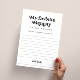 Printable My Favorite Memory Card for Retirement Party