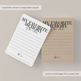 My Favorite Memory Of The Retiree Cards Printable