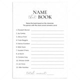 Book Club Name That Book Game with Answer Key Printable by LittleSizzle
