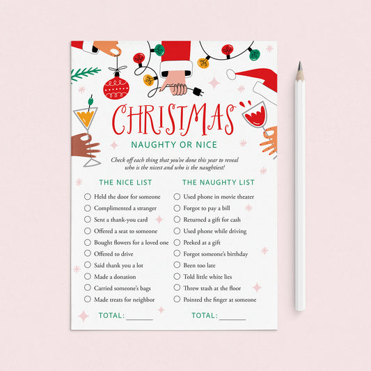 Santa's Naughty or Nice List for Adults Printable by LittleSizzle