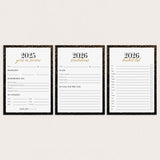 2025/2026 New Years Reflections and Resolutions Cards Printable by LittleSizzle
