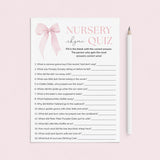 Girl Baby Shower Nursery Rhyme Quiz Answers Included by LittleSizzle