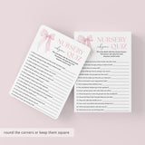 Girl Baby Shower Nursery Rhyme Quiz Answers Included