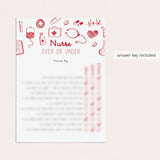 Nurse True or False Over or Under Game Printable