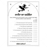 Salem Witchy Bride Bridal Shower Game Over or Under Digital Download by LittleSizzle