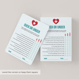 Nurse Game Over or Under with Answers Printable