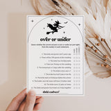 Salem Witchy Bride Bridal Shower Game Over or Under Digital Download