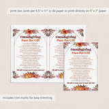 Friendsgiving Pass The Gift Game Printable