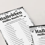 Halloween Phobia Match-Up Game Printable