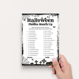 Halloween Phobia Match-Up Game Printable