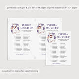 Spooky Halloween Party Quiz Phobia Match Up Printable