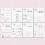 Pink Bow First Birthday Party Games Printable by LittleSizzle