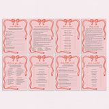 Coquette Galentine's Games with Pink and Red Bow Printable by LittleSizzle