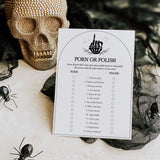 Porn or Polish Bachelorette Party Game Printable Bride or Die Party