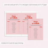 Bachelorette Party Game Porn or Polish Answers Included