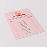 Bachelorette Party Game Porn or Polish Answers Included