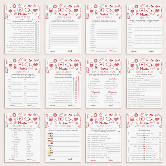 Nurse Games Bundle Printable by LittleSizzle