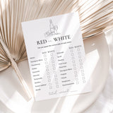 Red or White Wine Game with Answer Key Printable