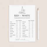 Red or White Wine Game with Answer Key Printable by LittleSizzle