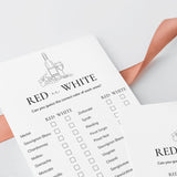 Red or White Wine Game with Answer Key Printable