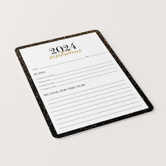 2024 Resolutions and New Year's Goals Card Printable