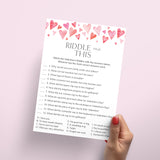 Pink Hearts Valentines Games Bundle Printable