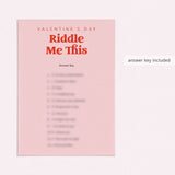 Riddle Me This Valentines Game Printable