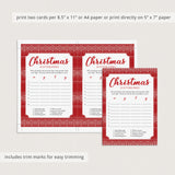 Christmas Scattergories Holiday Party Game Printable