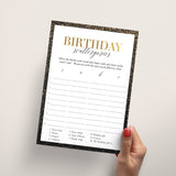 Golden Birthday Scattergories Game Printable