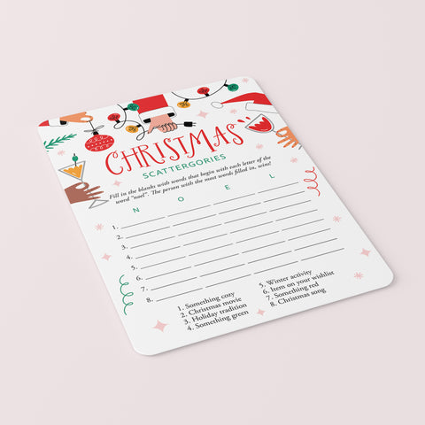 Printable Friendsmas Party Game Scattergories – LittleSizzle