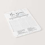 Silver New Year Game Scattergories Printable
