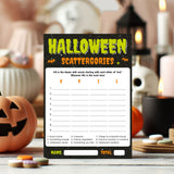 Halloween Scattergories Game Printable | Monster Theme