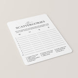 Printable Office Party Scattergories Game Digital Download