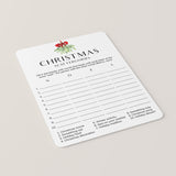 Holiday Scattergories Game Printable Minimalist